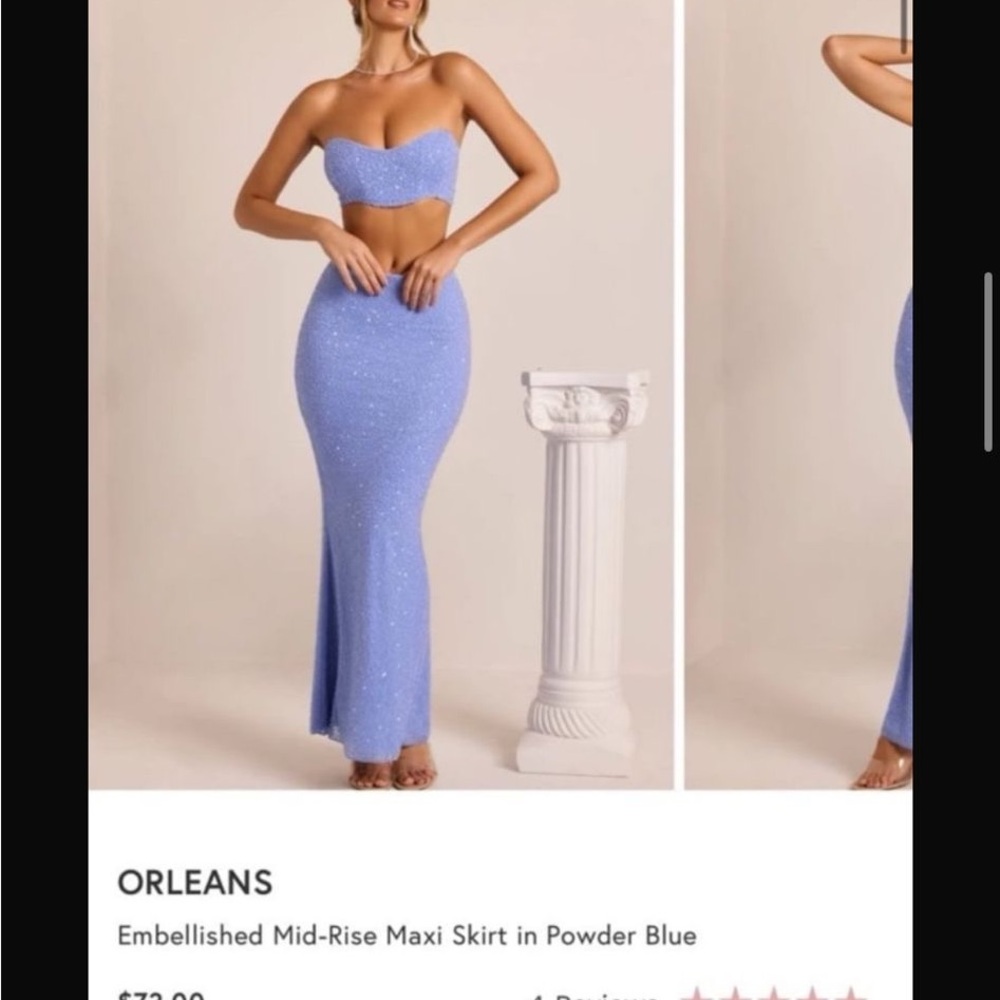 Powder Blue Maxi Skirt